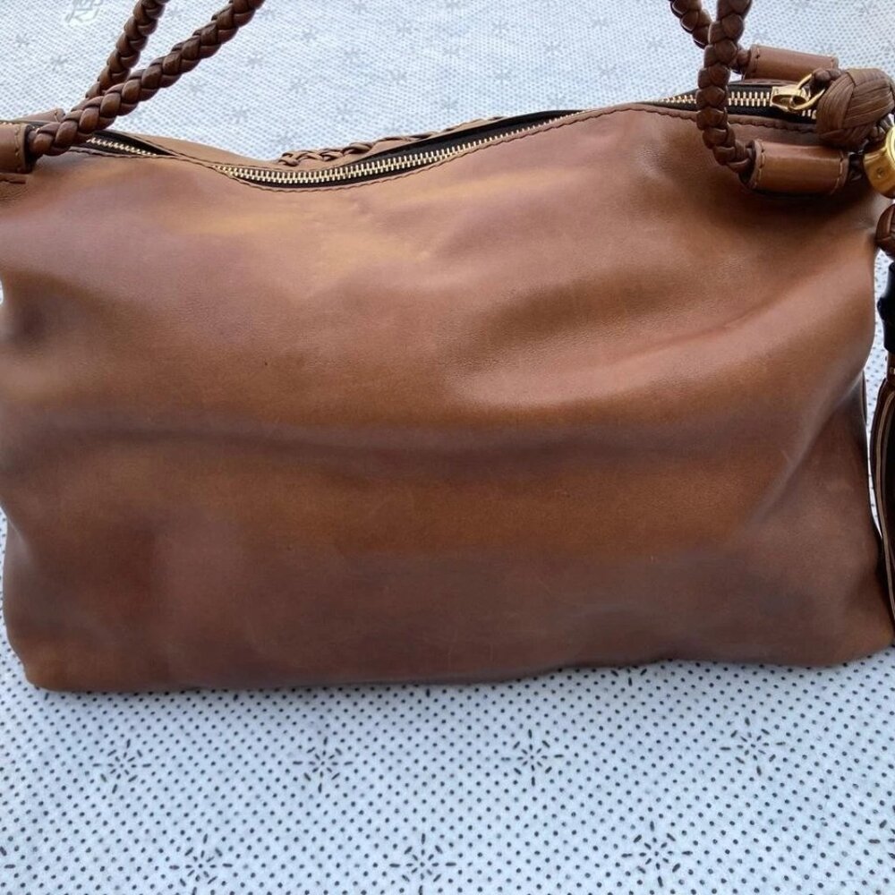 Gucci Bag Purse Handbag Brown Lambskin Leather Medium Shoulder Bag Made In Italy - Picture 6 of 12